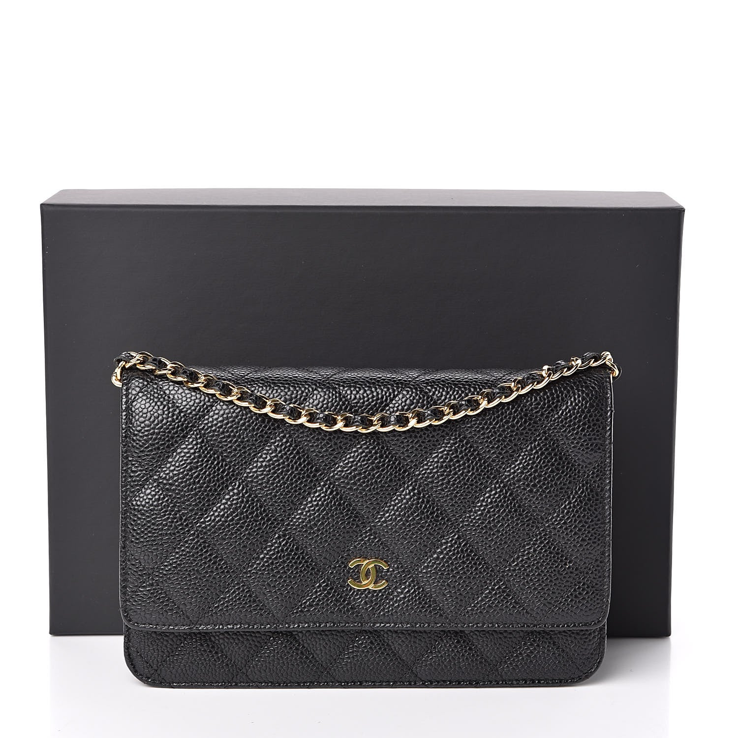Chanel Caviar Quilted Wallet On Chain WOC Black 12 of 12