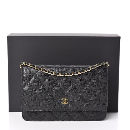Chanel Caviar Quilted Wallet On Chain WOC Black 12 of 12