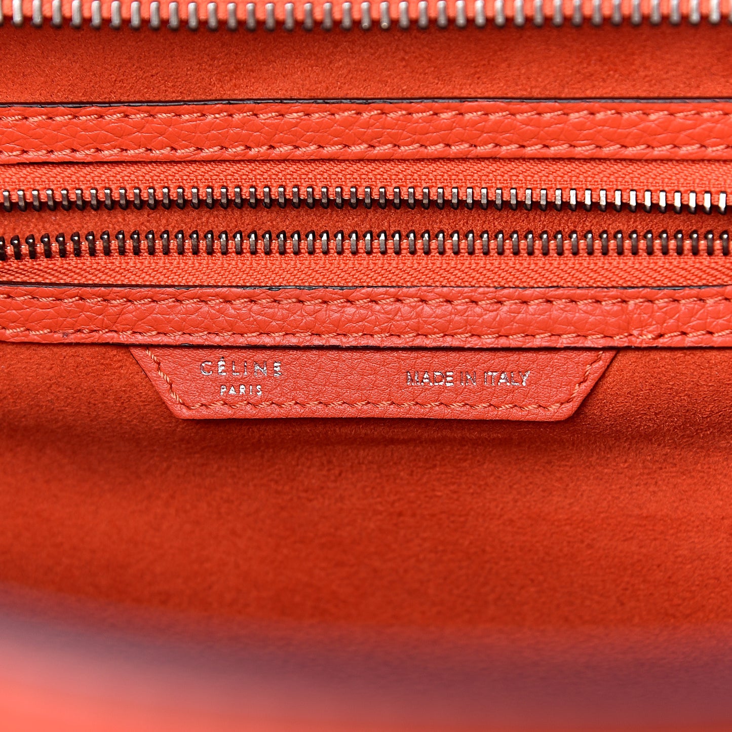 Drummed Calfskin Mini Luggage Vermillion