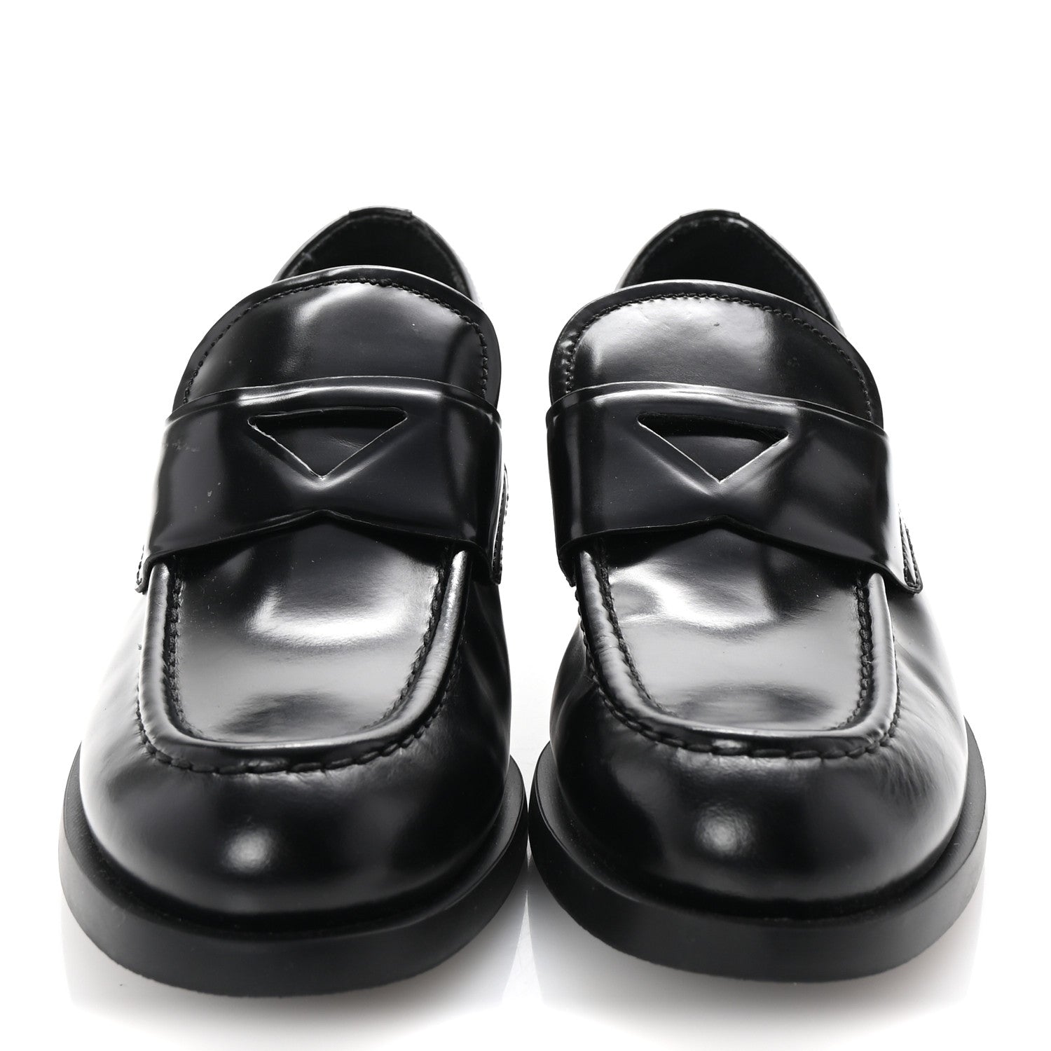 Prada Spazzolato Loafers 37 Black 3 of 10