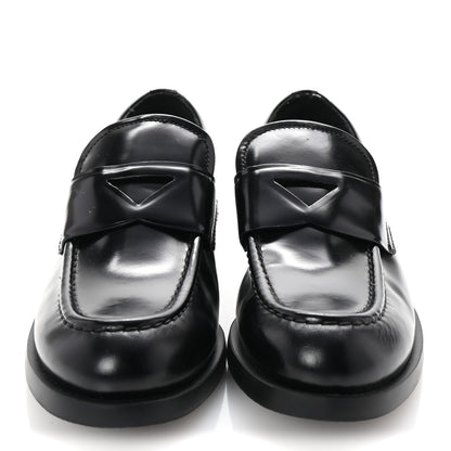 Prada Spazzolato Loafers 37 Black 3 of 10