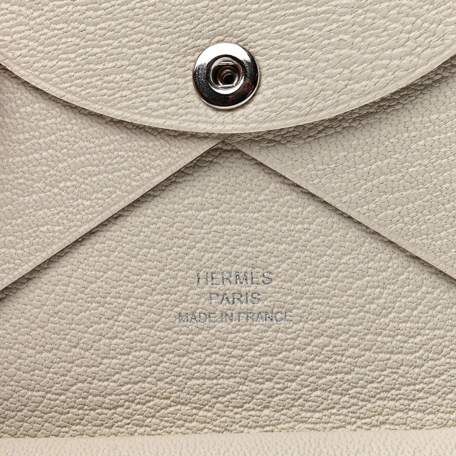 Hermes Chevre Mysore Calvi Duo Card Case Mushroom 6 of 7