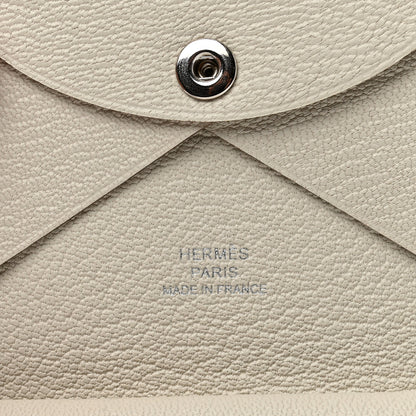 Hermes Chevre Mysore Calvi Duo Card Case Mushroom 6 of 7