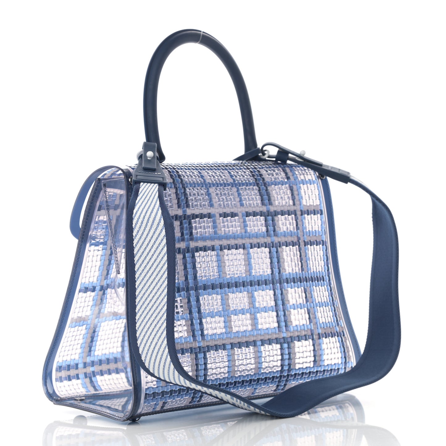 Vinyl Gingham The Dreamer MM Brillant Satchel Navy