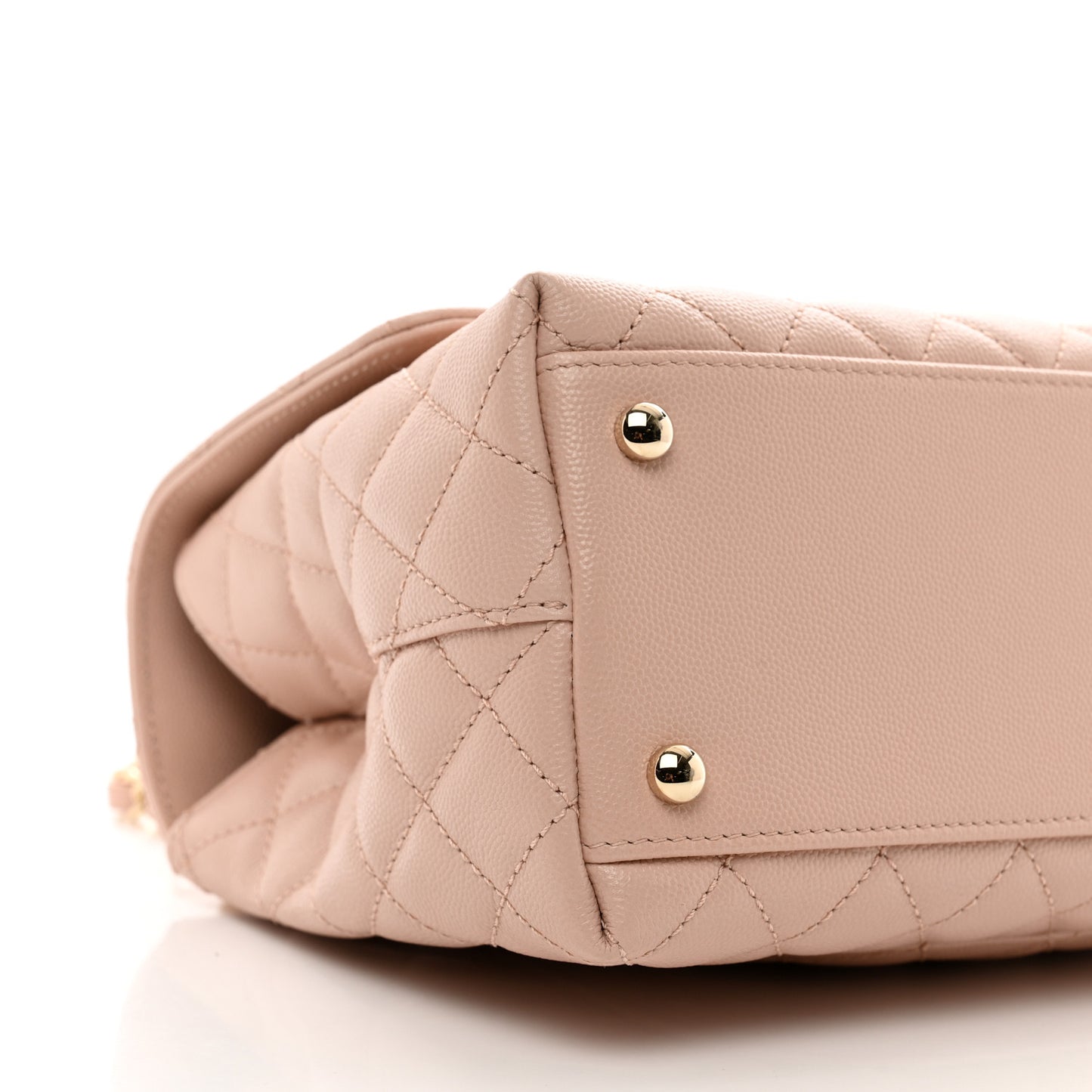 Caviar Quilted Small Coco Handle Flap Light Pink