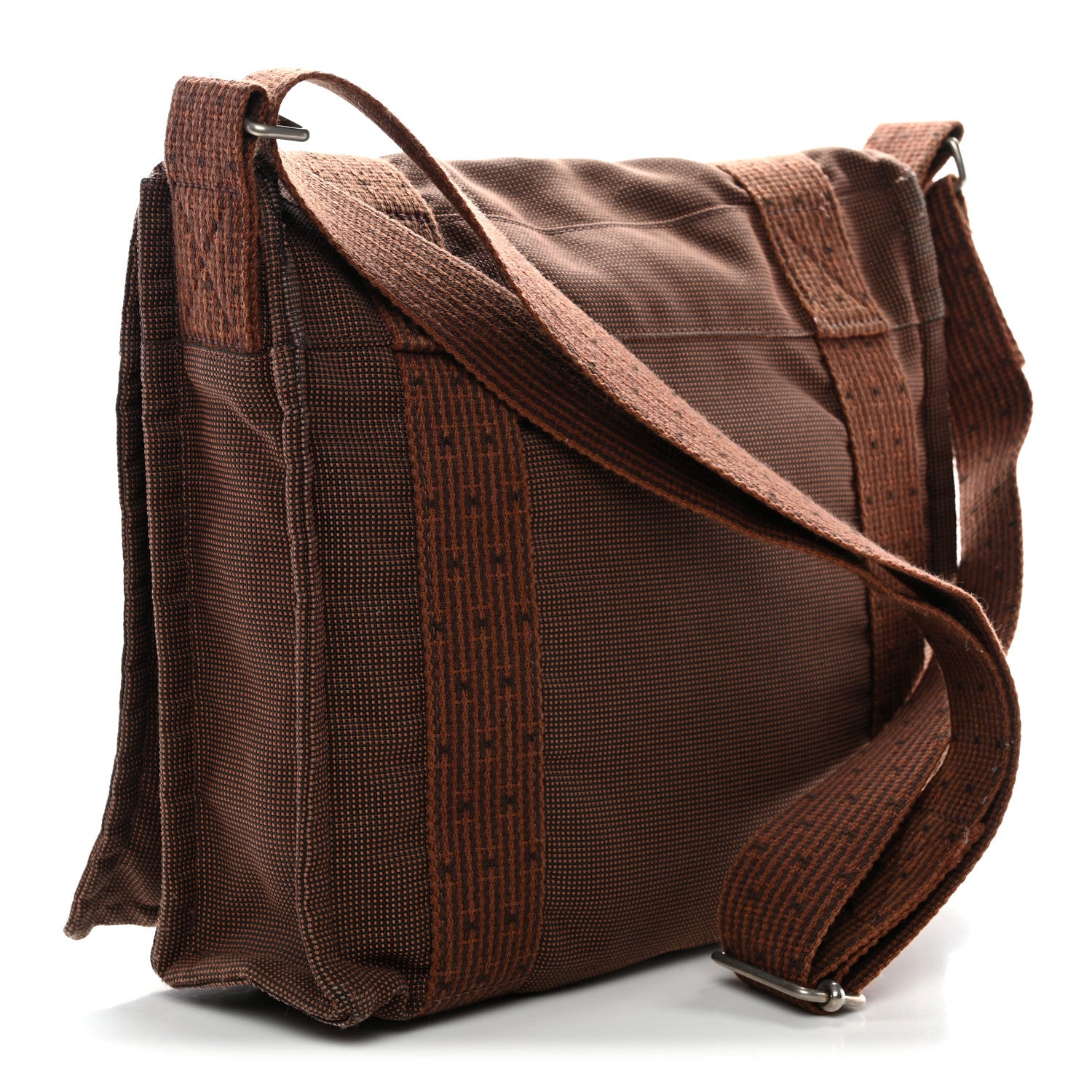 Hermes Canvas Herline Messenger Bag Brown 5 of 31