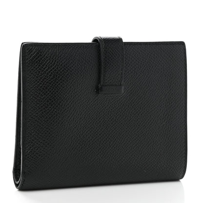 Hermes Epsom Bearn Compact Wallet Black 3 of 8