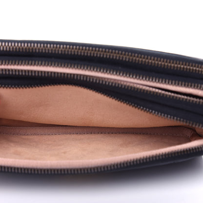 Gucci Calfskin Matelasse Mini GG Marmont Chain Crossbody Bag Black 6 of 13