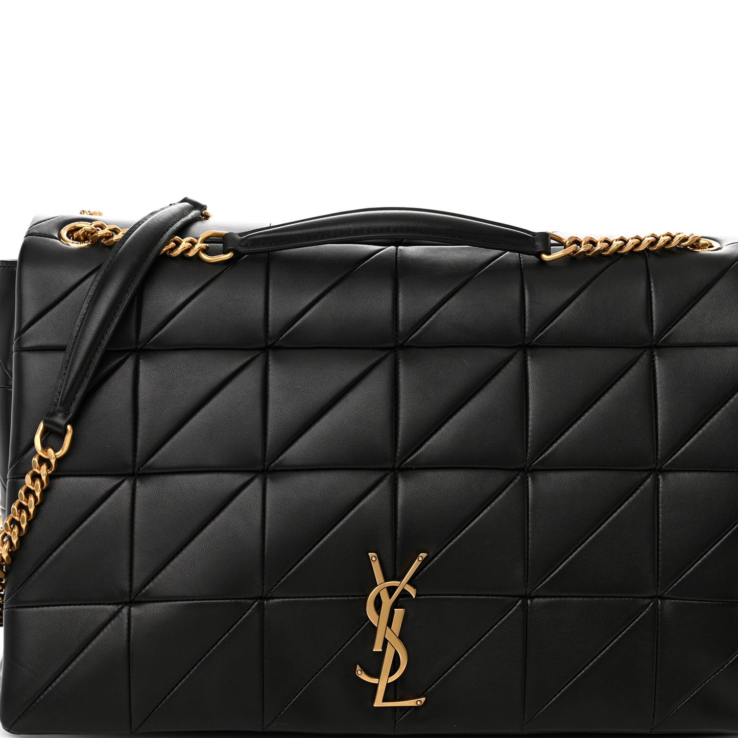 Lambskin Matelasse Monogram Oversized Jamie Black