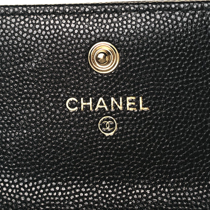 Chanel Caviar Quilted Boy Flap Card Holder Black 5 of 10