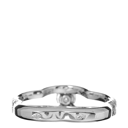 Chanel 18K White Gold Diamond .30ct Camellia Engagement Ring 55 7.25 4 of 5