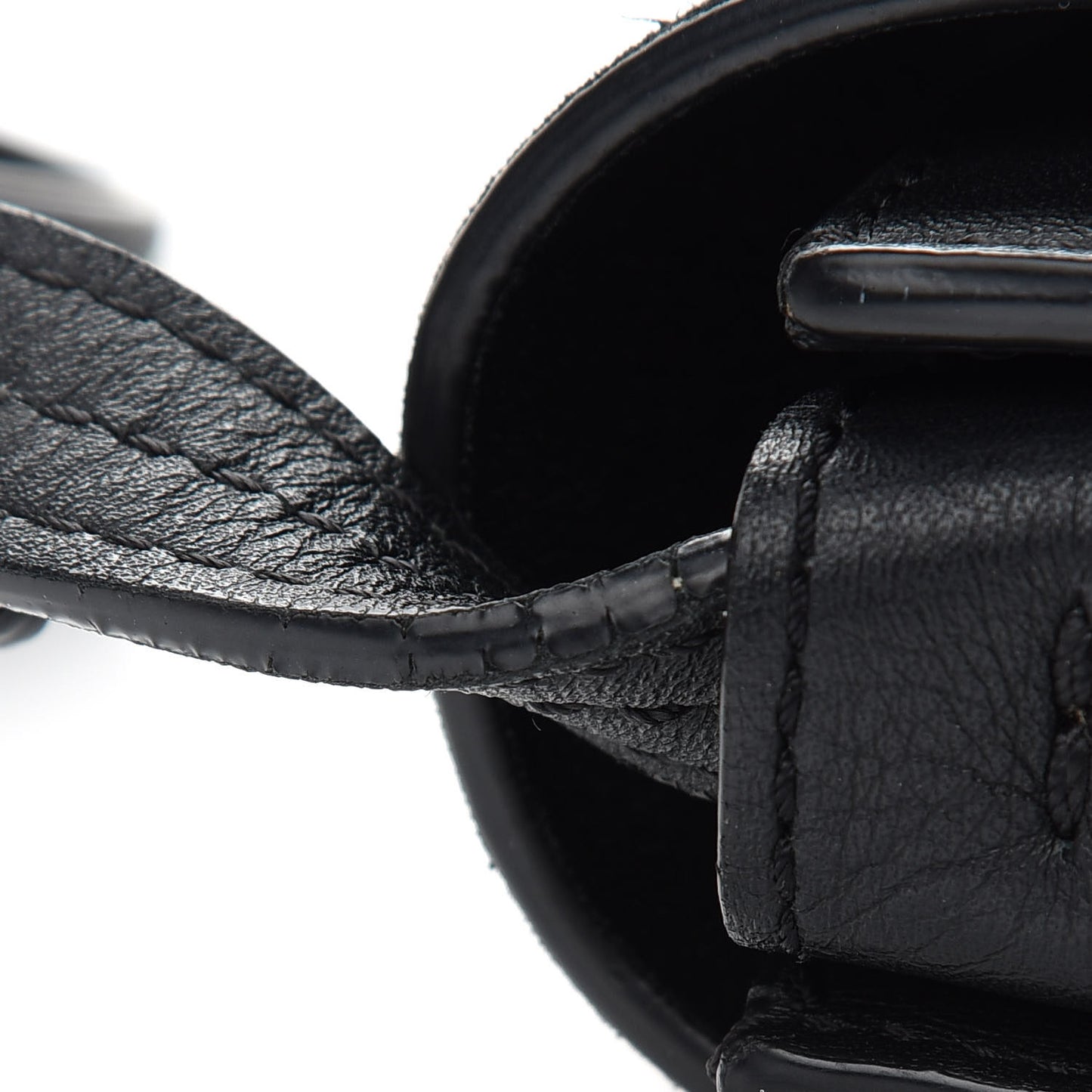 Suede Calfskin Small Faye Shoulder Bag Black