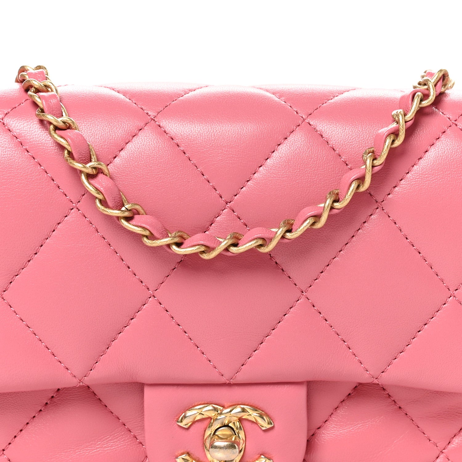 Chanel Lambskin Quilted CC Small Dynasty Flap Pink 7 of 9