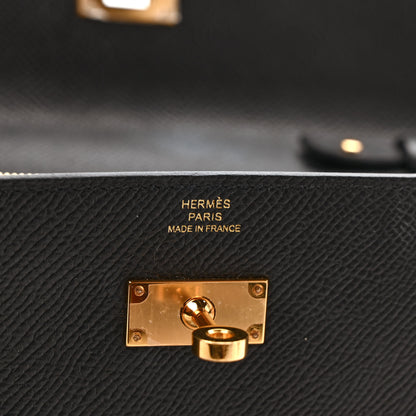 Hermes Epsom Kelly Wallet To Go Black 6 of 10