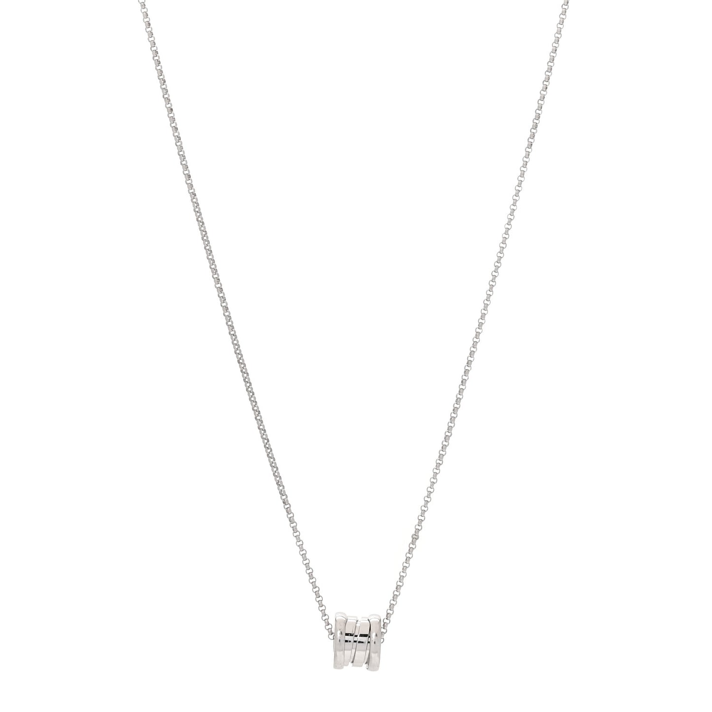18K White Gold Mini B.Zero1 Pendant Necklace