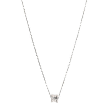 Bulgari 18K White Gold Mini B.Zero1 Pendant Necklace 1 of 6