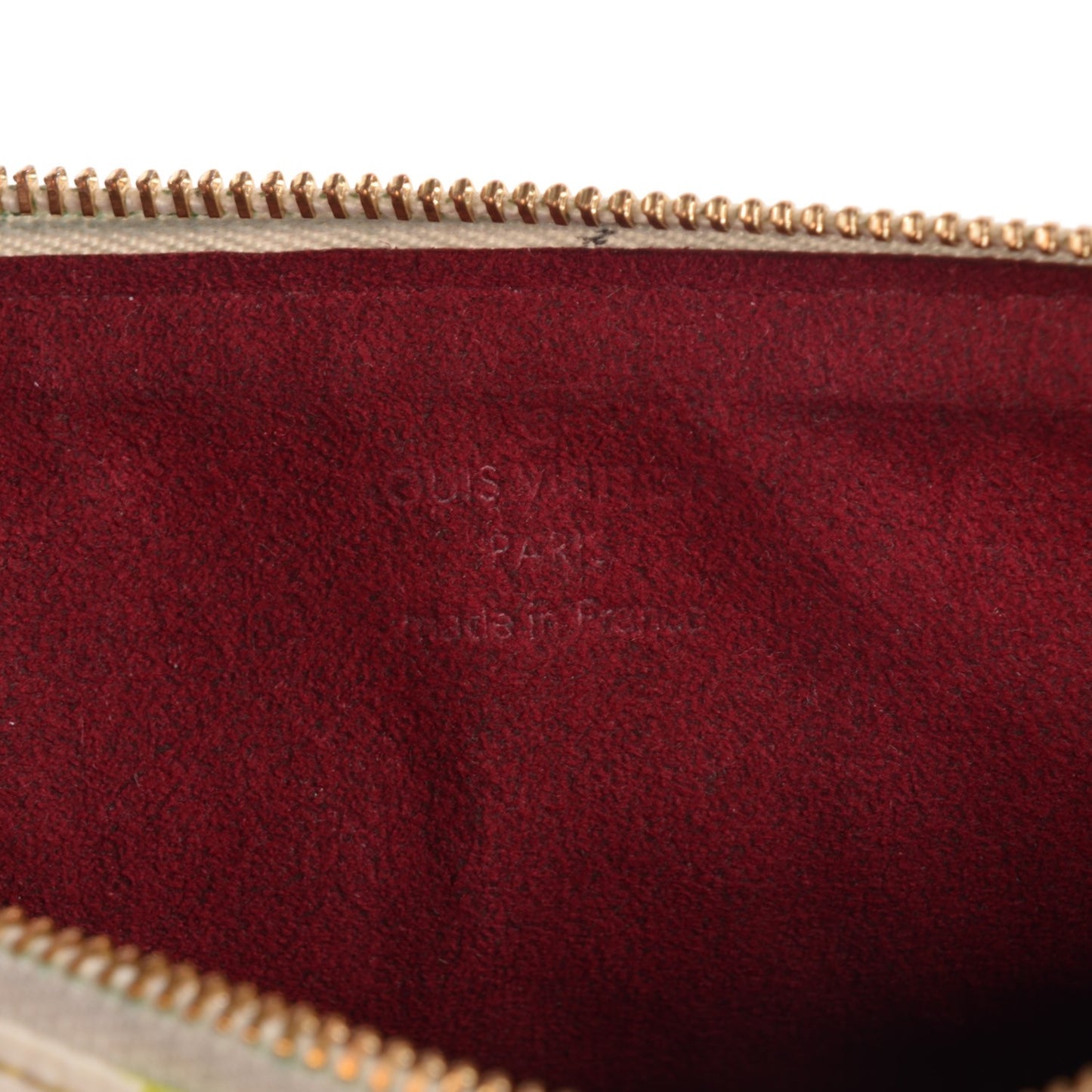 Monogram Multicolor Pochette Plate GM White