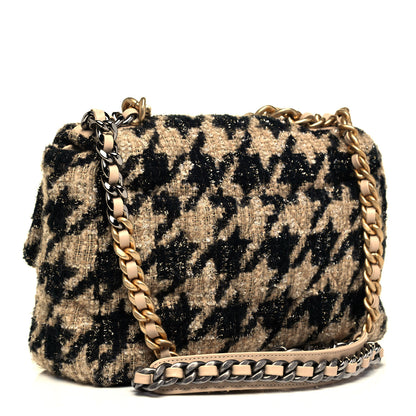 Chanel Tweed Large Chanel 19 Flap Beige Black 2 of 8