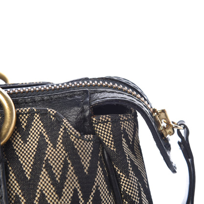Valentino Garavani Jacquard Print V logo Shoulder Bag Black 18 of 19