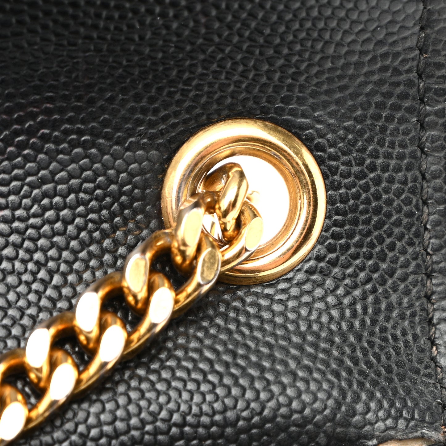 Grain De Poudre Medium Classic Monogram Kate Satchel Black
