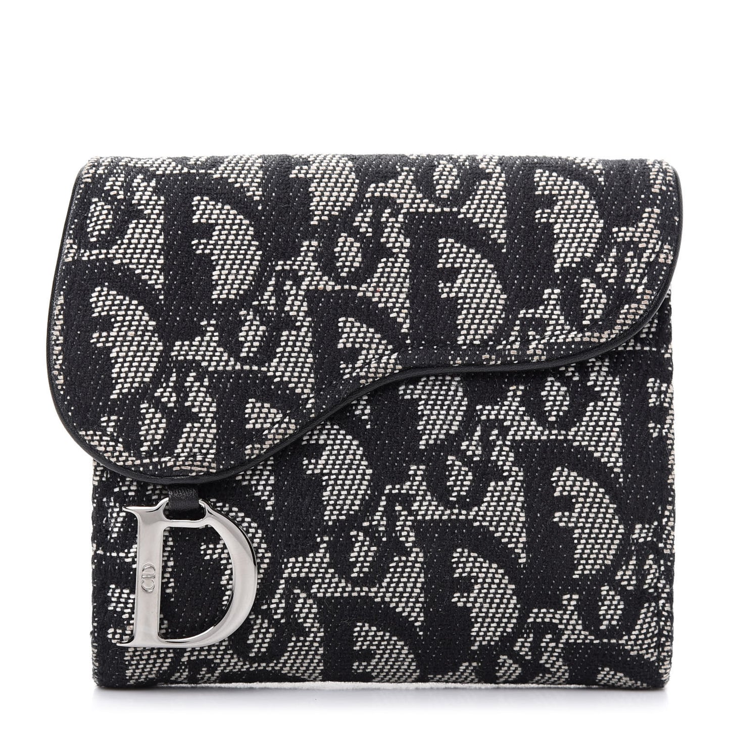 Monogram Compact Saddle Wallet Black