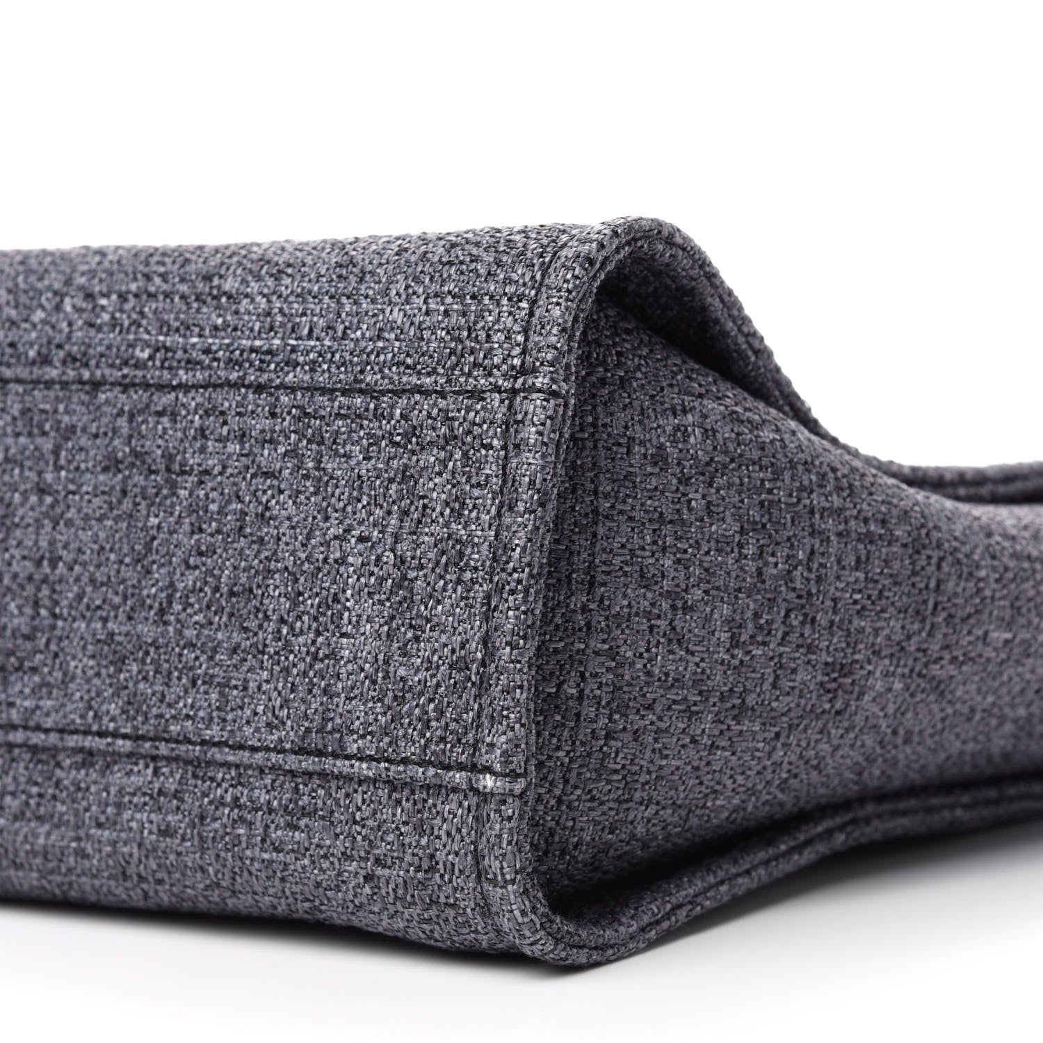 Chanel Woven Straw Raffia Small Deauville Tote Charcoal 7 of 11