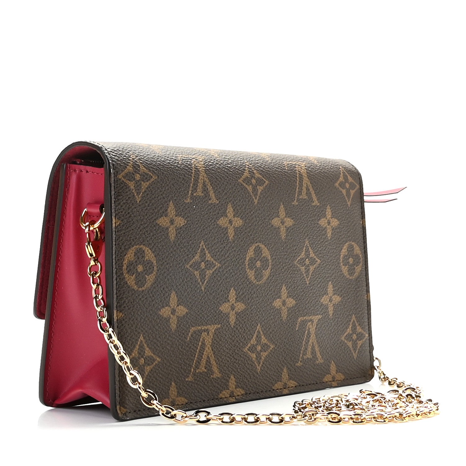 Louis Vuitton Monogram Flore Chain Wallet Fuchsia 3 of 10