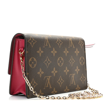 Louis Vuitton Monogram Flore Chain Wallet Fuchsia 3 of 10