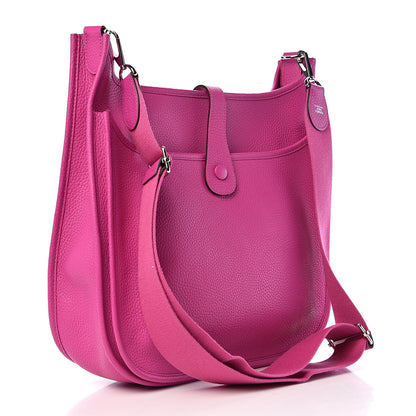 Hermes Taurillon Clemence Evelyne III GM Magnolia 2 of 9