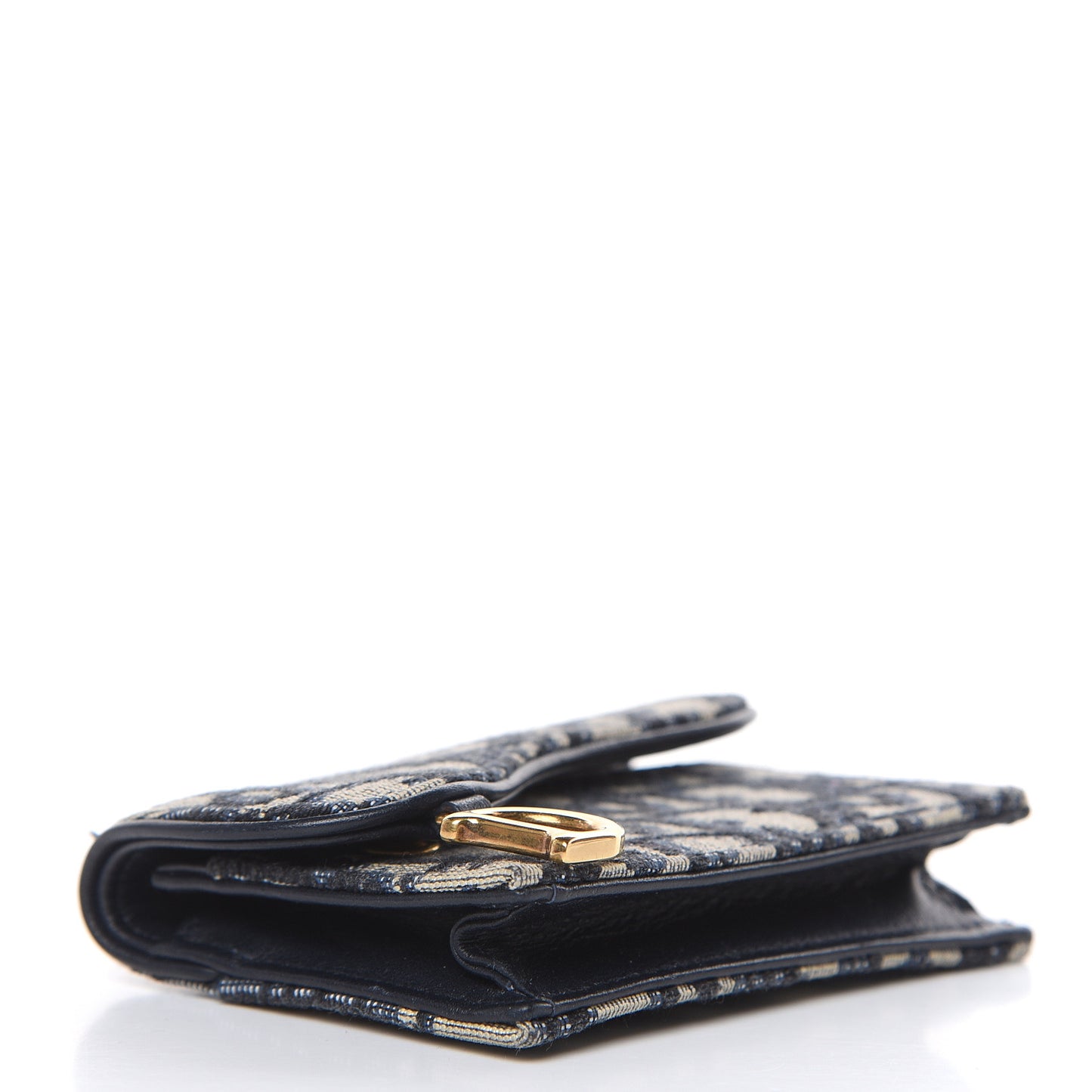 Oblique Saddle Card Holder Blue