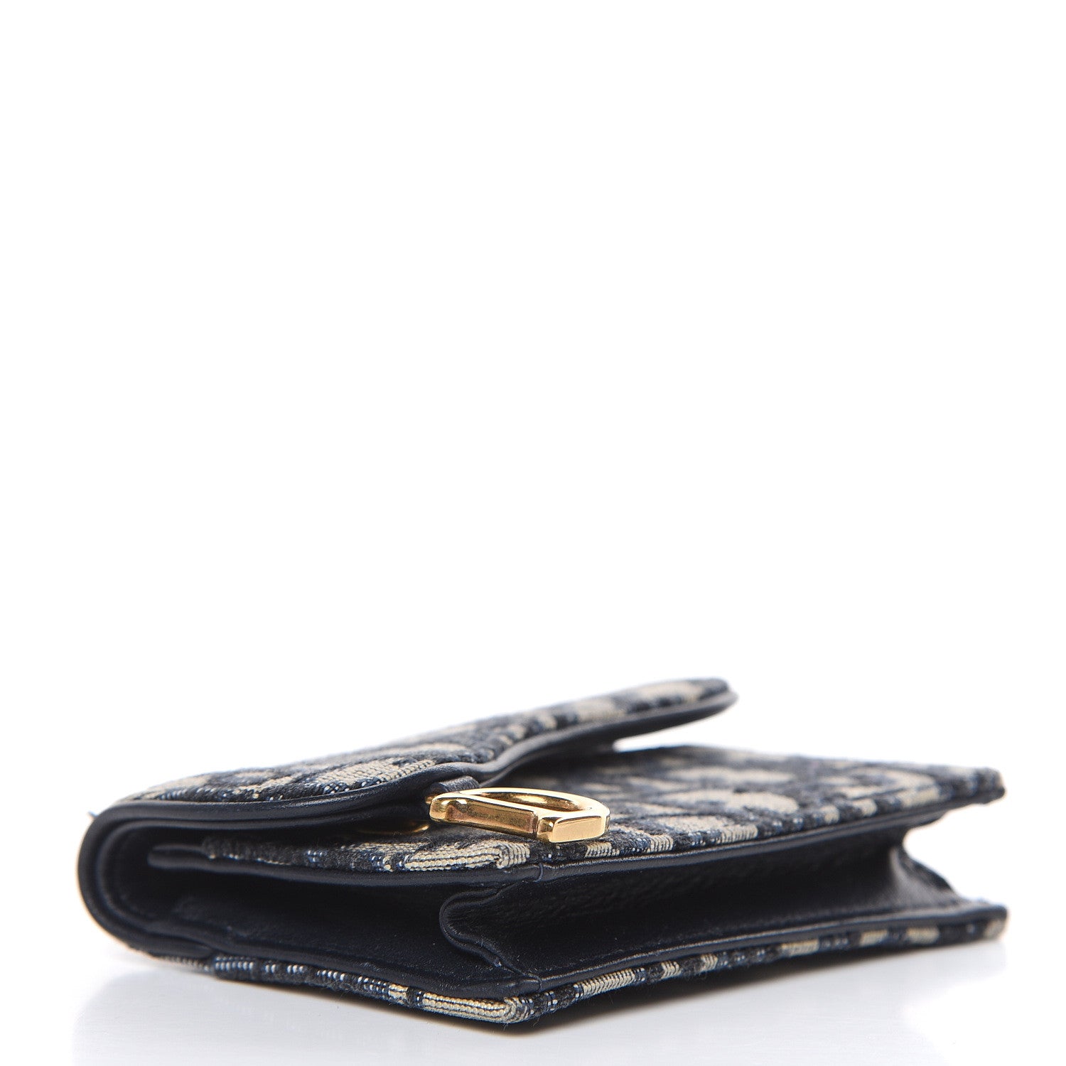 Christian Dior Oblique Saddle Card Holder Blue 4 of 7