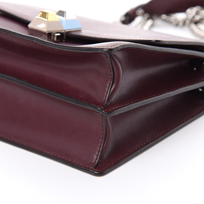 Fendi Vitello Liberty Studded Small Kan I Shoulder Bag Bordeaux Multicolor 9 of 9