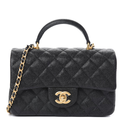 Chanel Caviar Quilted Mini Top Handle Rectangular Flap Black 1 of 10