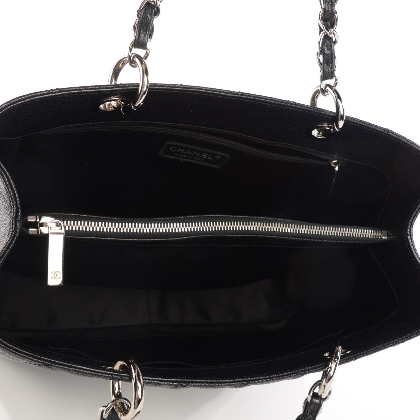 Caviar Quilted Grand Shopping Tote GST Black