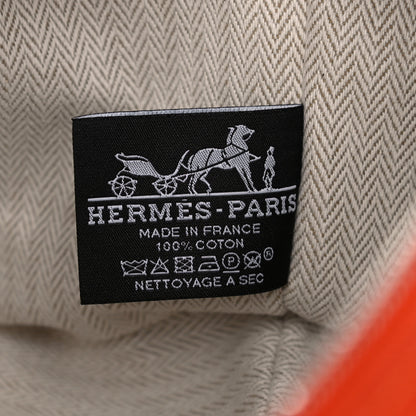 Hermes Canvas Small Bride-A-Brac Pouch Orange Burgundy 10 of 14