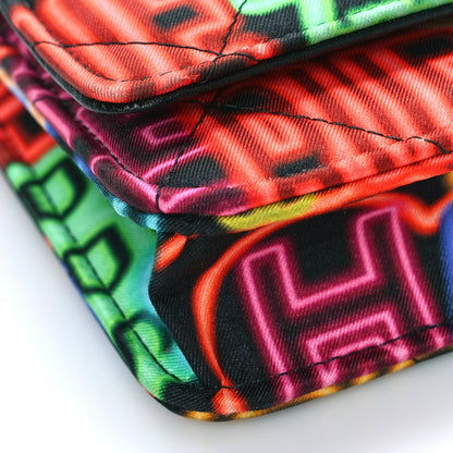 Chanel Fabric Printed Chanel 19 Wallet On Chain WOC Black Multicolor 8 of 10