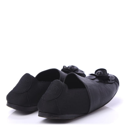 Chanel Calfskin Grosgrain Camellia Mocassin Loafers 41 Black 4 of 9