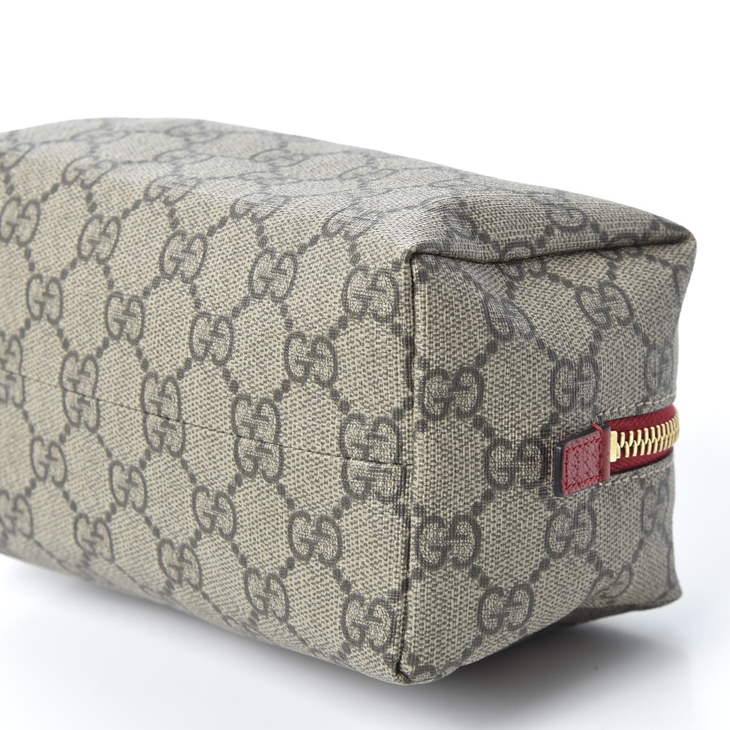 Gucci Soft GG Supreme Monogram Calfskin Medium Ophidia Cosmetic Case Beige Ebony Hibiscus Red 6 of 8