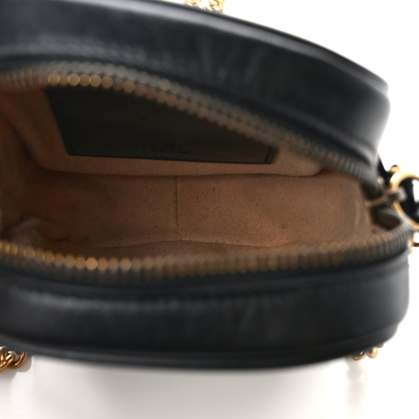 Calfskin Matelasse Mini GG Marmont Crossbody Bag Black