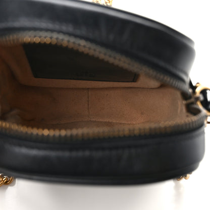Gucci Calfskin Matelasse Mini GG Marmont Crossbody Bag Black 5 of 9