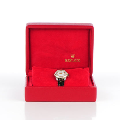 Rolex Stainless Steel 18K Yellow Gold 26mm Oyster Perpetual Datejust Watch White Roman 79173 3 of 11