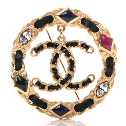 Chanel Glass Lambskin Cote D'Azur CC Brooch Gold Multicolor 1 of 4