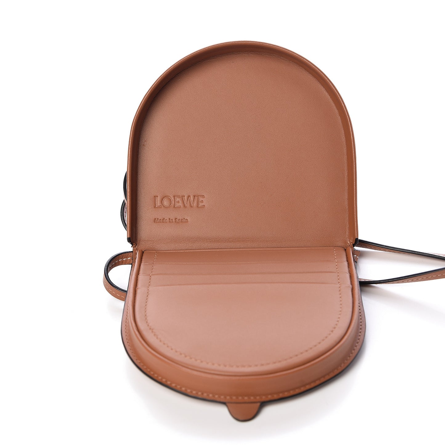 Soft Calfskin Large Heel Pouch Tan