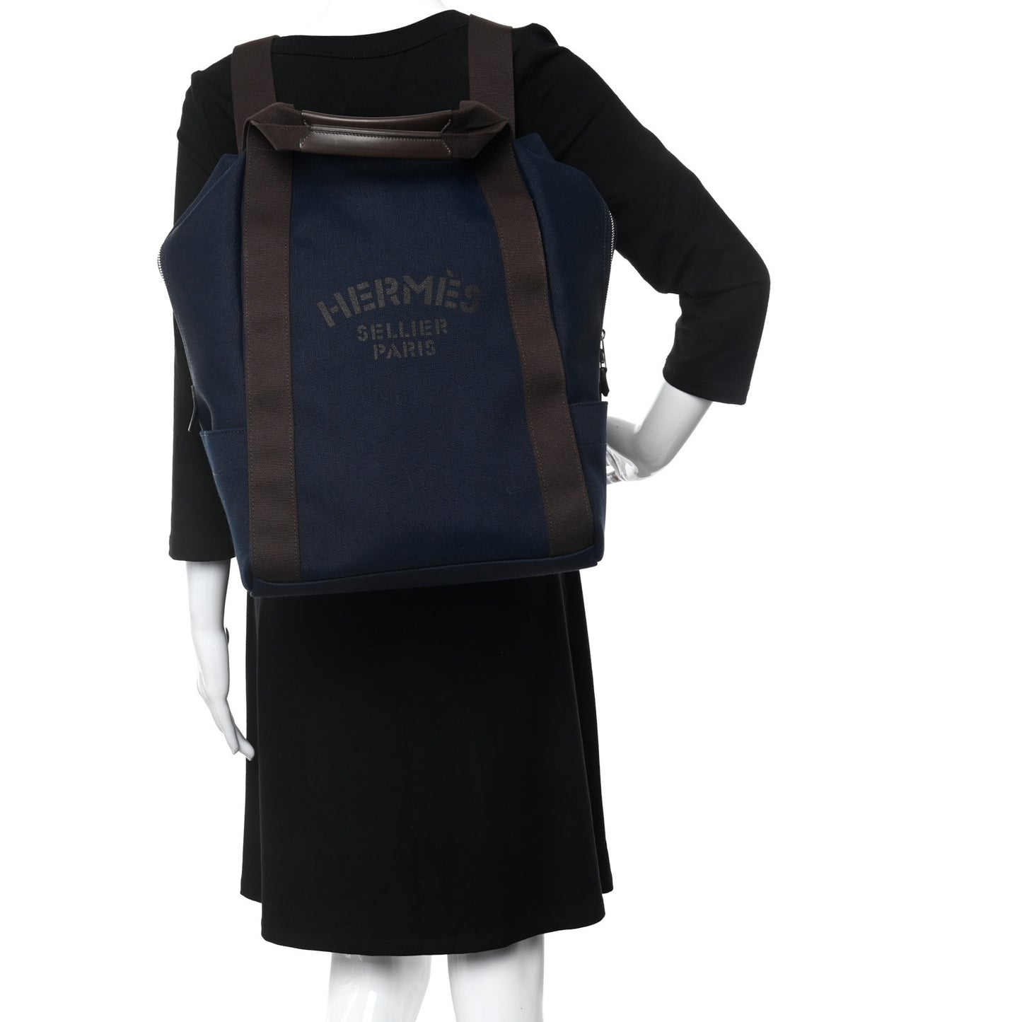 Toile Groom School Backpack Bleu Navy Feu