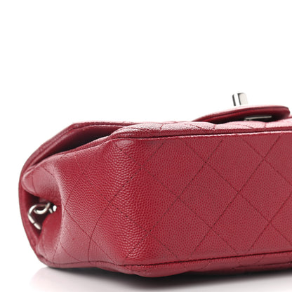 Chanel Caviar Quilted Mini Rectangular Flap Dark Red 11 of 12