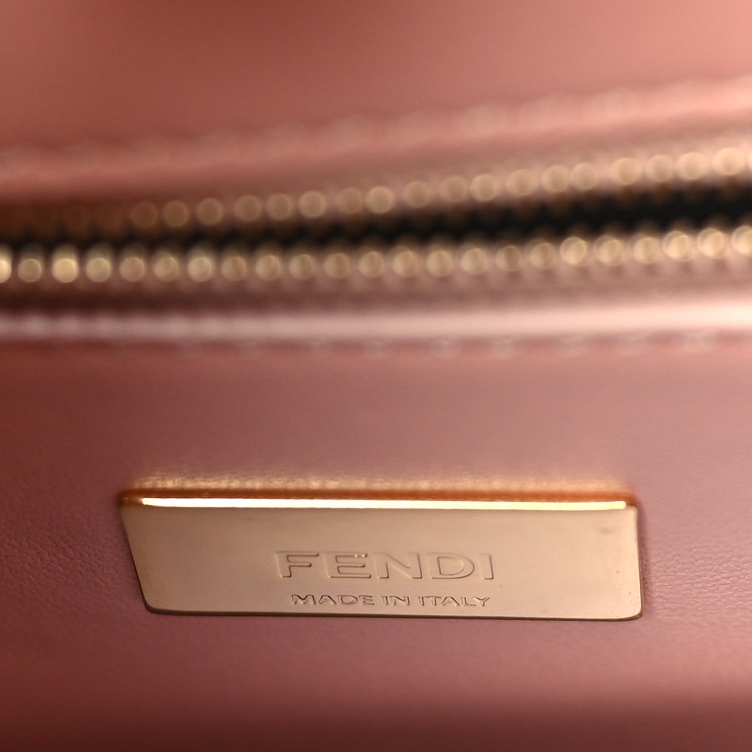 Fendi Nappa Pocket Mini Peekaboo Iconic Satchel Baby Pink 6 of 8