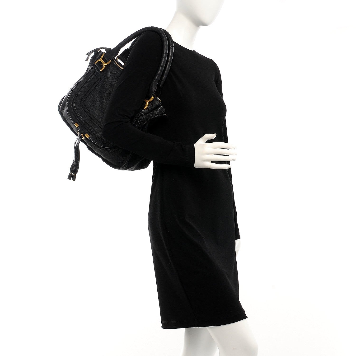 Chloe Calfskin Medium Marcie Satchel Black 3 of 9