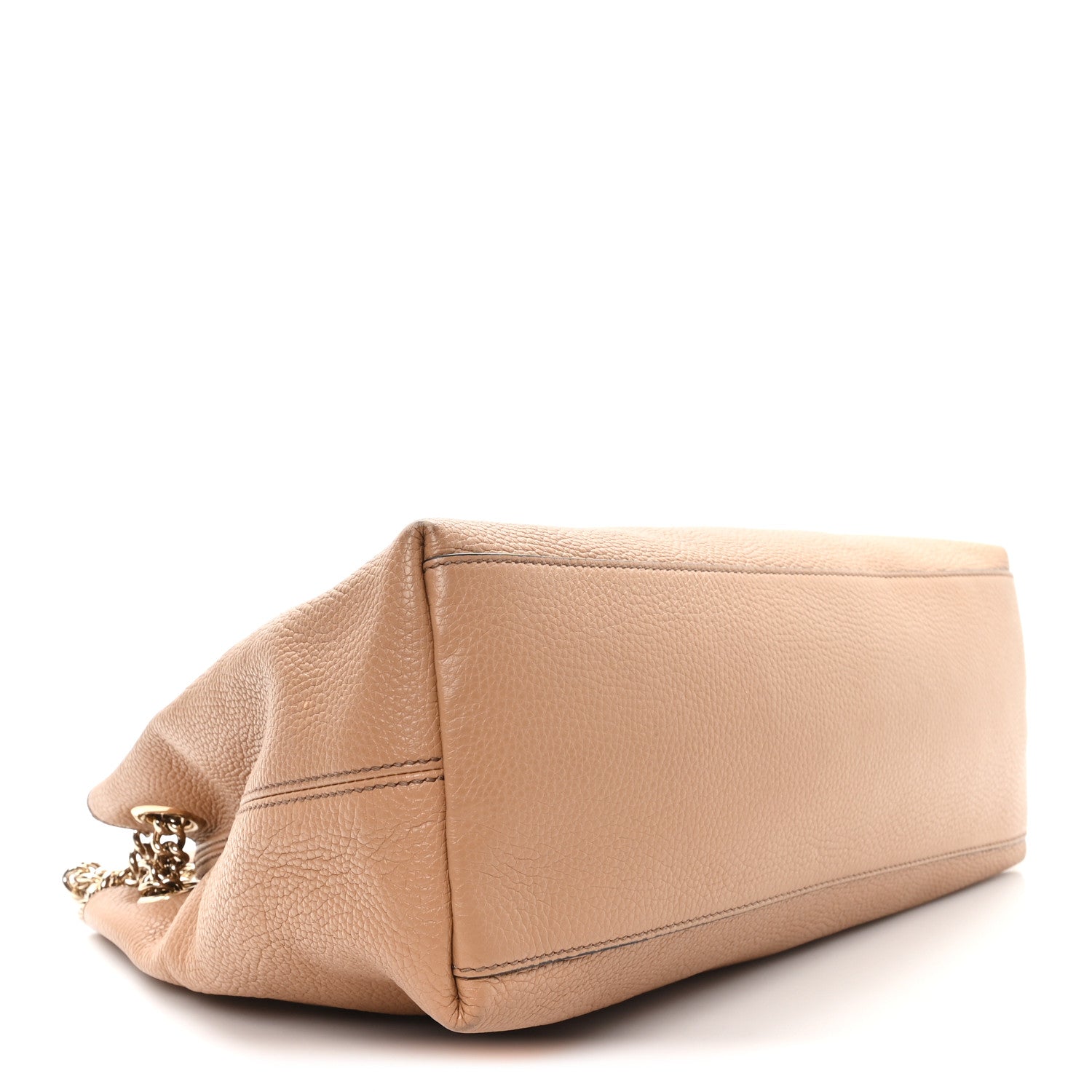 Gucci Pebbled Calfskin Medium Soho Chain Shoulder Bag Camelia 4 of 11