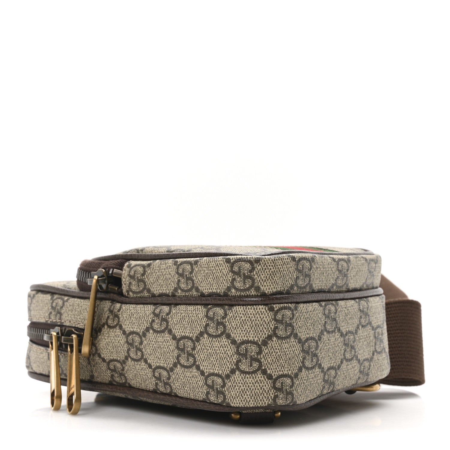 Gucci GG Supreme Monogram Web Mini Ophidia Messenger Brown 4 of 10