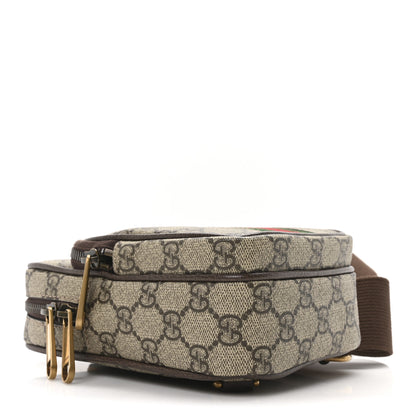 Gucci GG Supreme Monogram Web Mini Ophidia Messenger Brown 4 of 10